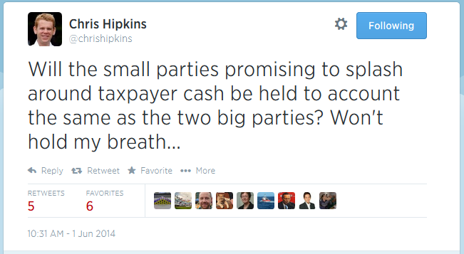 chris hipkins - small parties - twitter  - Mana party - internet party - labour party