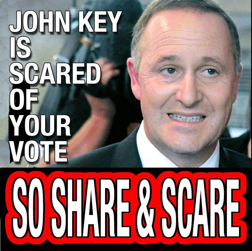 john key is scared of your vote