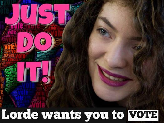 Lorde wants you to vote