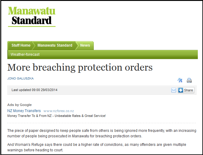 More breaching protection orders