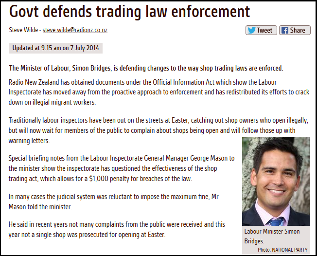 Govt defends trading law enforcement