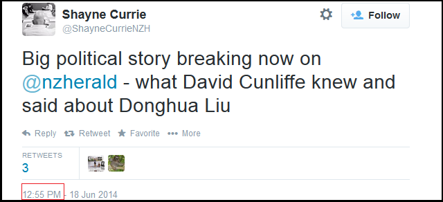 Shayne Curry - 12.55 - Twitter - NZ Herald - Donghua Liu - David Cunliffe - Immigration NZ