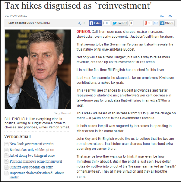 Tax hikes disguised as `reinvestment'
