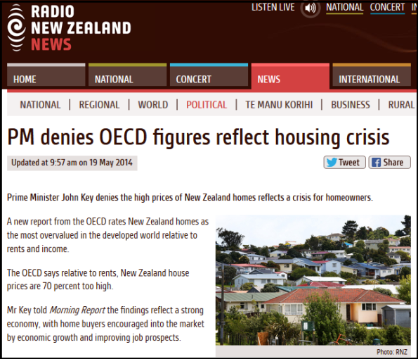 PM denies OECD figures reflect housing crisis