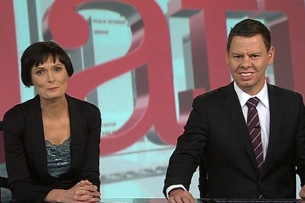 Hosts for TV3's "The Nation", Lisa Owen and Patrick Gower