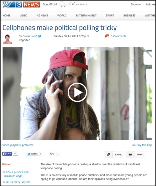 Cellphones make political polling tricky - tv3 - emma jolliff
