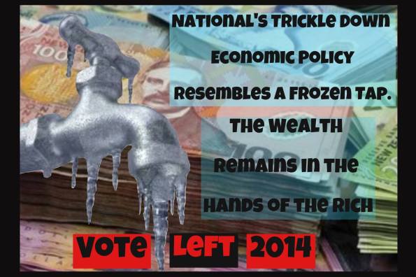 National's trickle down policy is a frozen tap