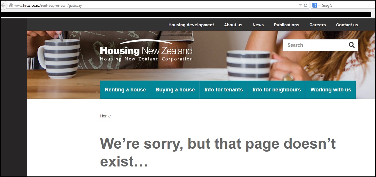 Housing  NZ - Gateway assistance project - webpage