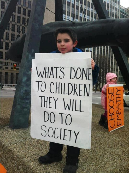 What's Done to children they will do to society