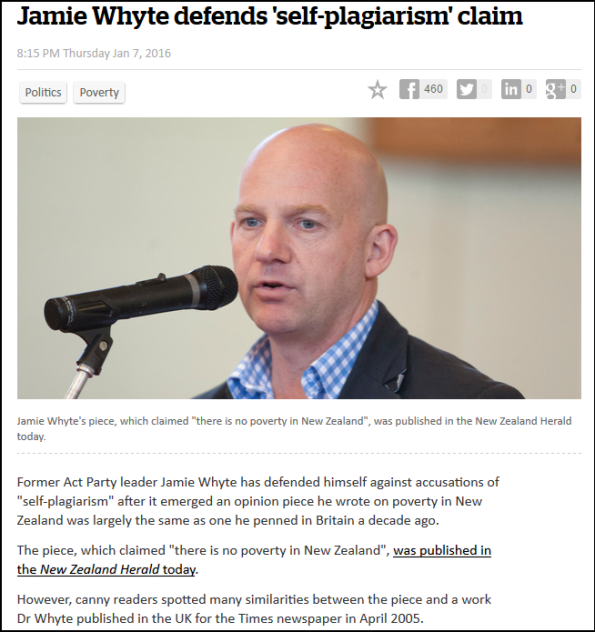 Jamie Whyte defends 'self-plagiarism' claim