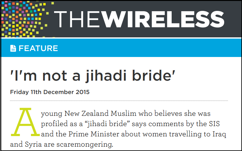the wireless - I'm not a jihadi bride