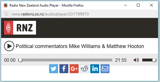 Political commentators Mike Williams & Matthew Hooton - radio nz - nine to noon panel - 9.5.16
