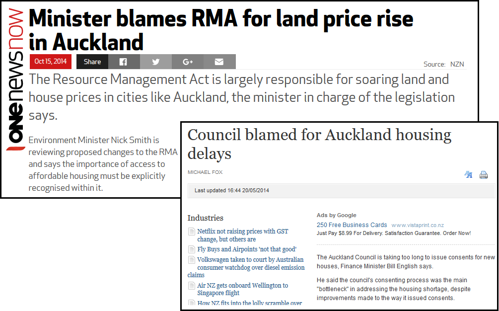 Govt blames RMA Auckland Council sunspots